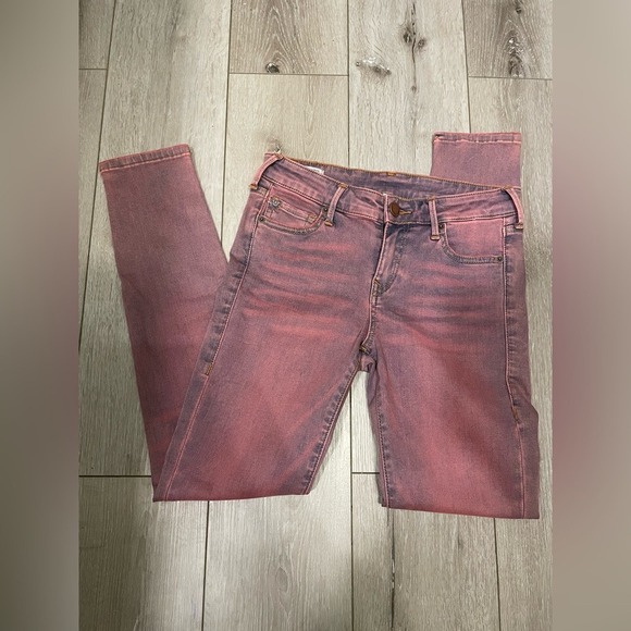 Y2K True Religion Halle HIGH-RISE Skinny Jeans Washed Pink Color Size 28 / 6 - Picture 8 of 11